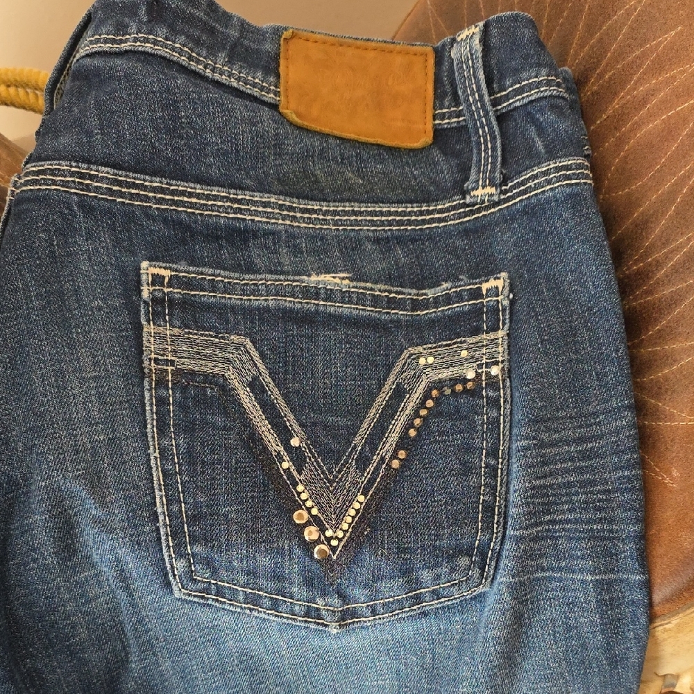 Vigoss Collection Dark Blue Denim Jeans 13/14 W 32 Inseam